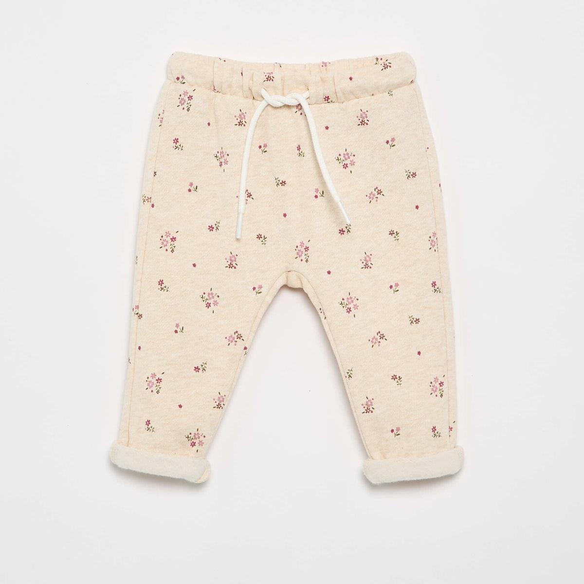 Pantalon jogging à motif BEIGE