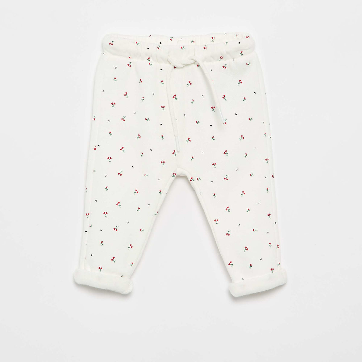 Pantalon jogging à motif BLANC
