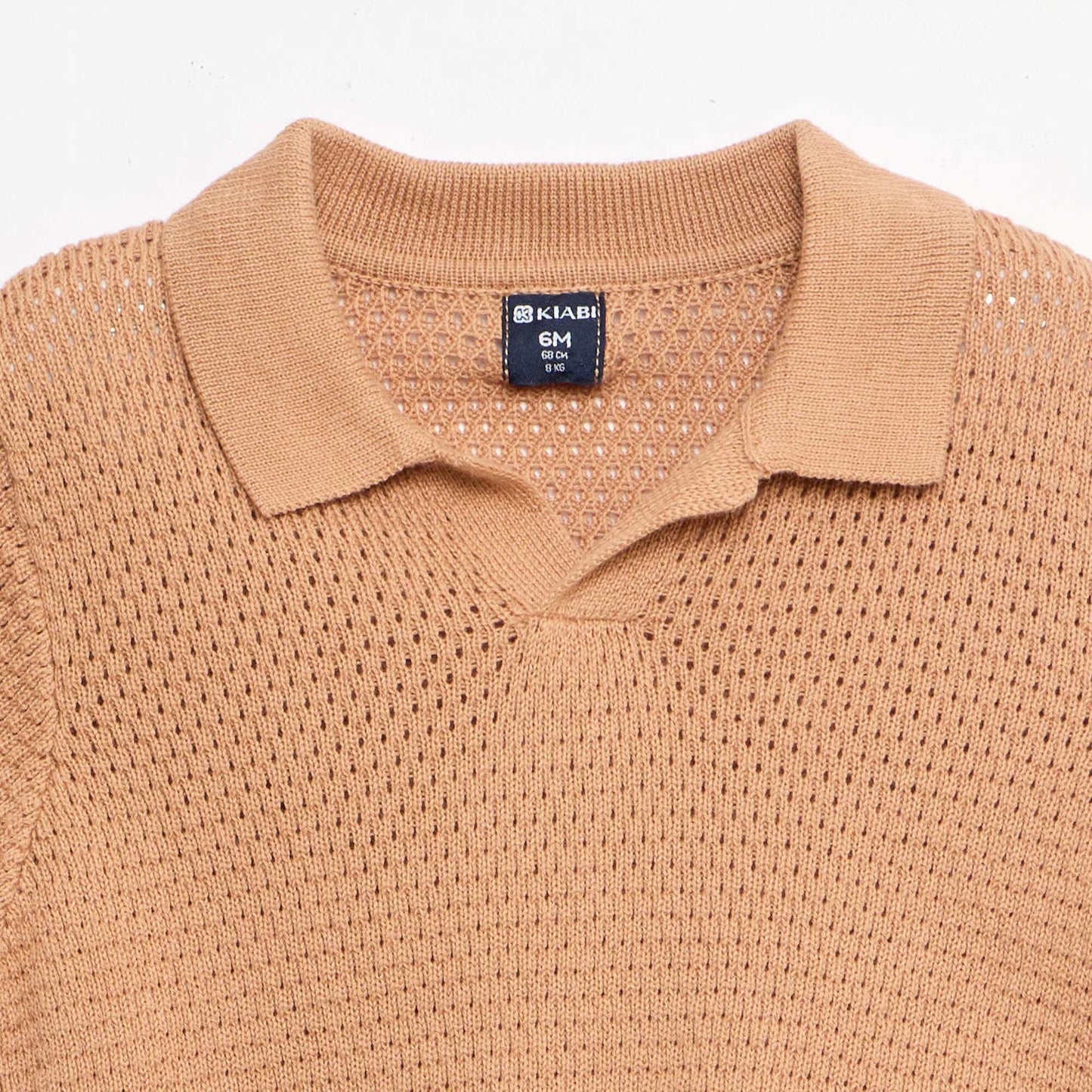Ensemble 2 pièces en tricot - T-shirt polo + short MARRON