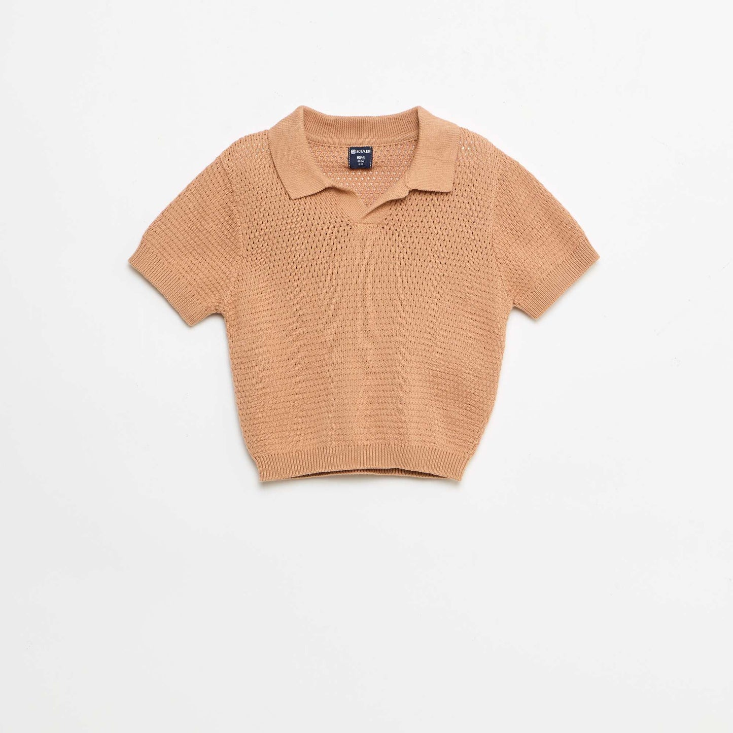 Ensemble 2 pièces en tricot - T-shirt polo + short MARRON