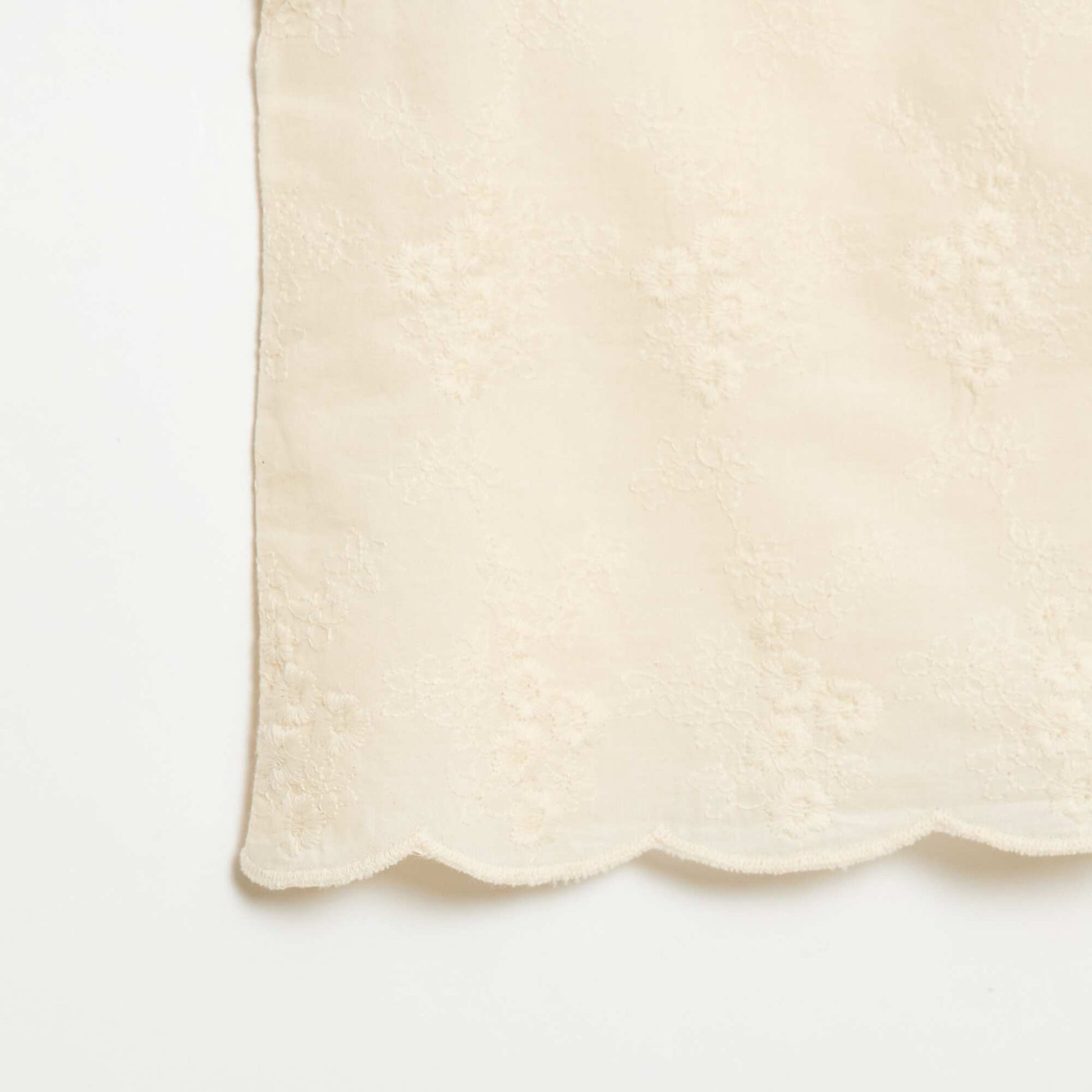 Top sans manches avec broderie all over BLANC