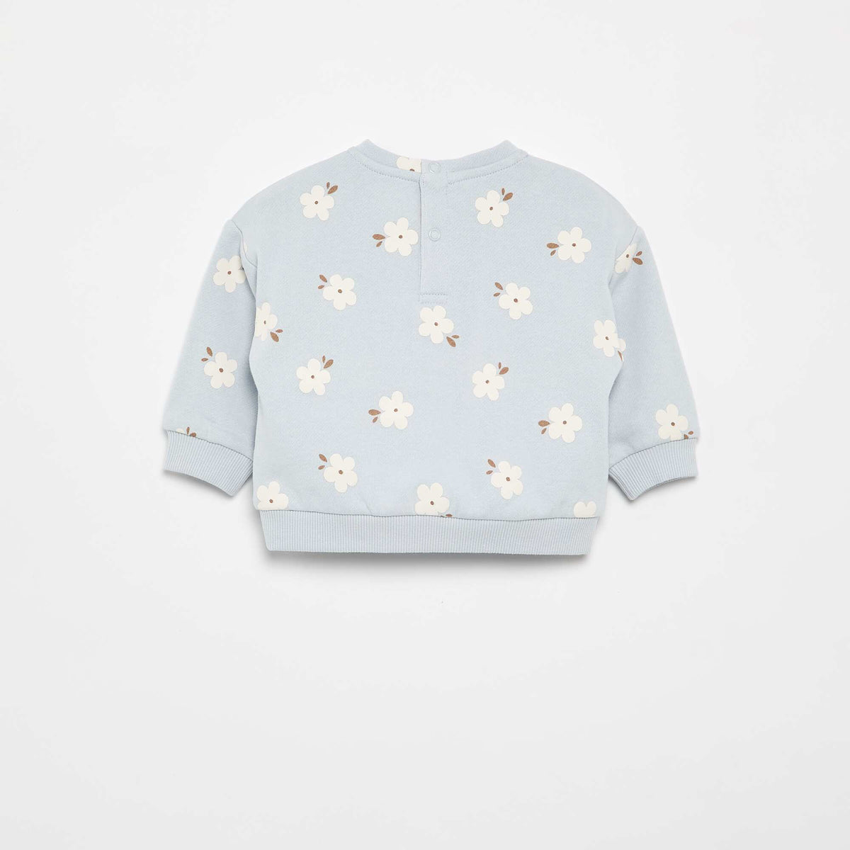 Sweat à motif en molleton BLEU