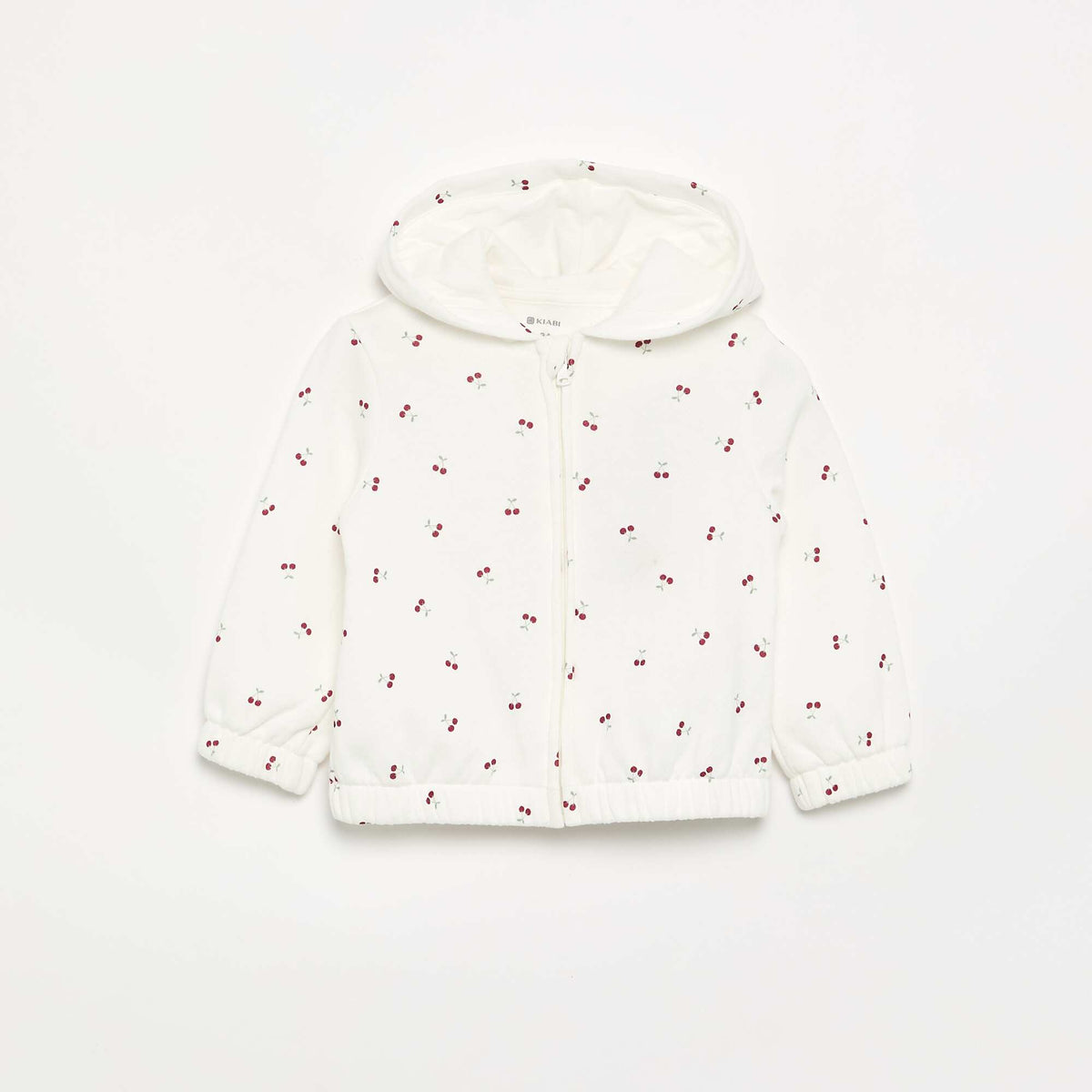Sweat à capuche imprimé BLANC