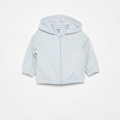 Sweat à capuche imprimé BLEU