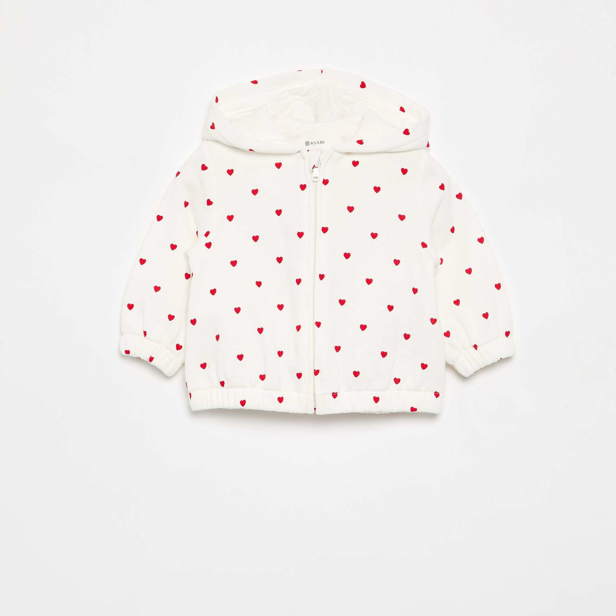 Sweat à capuche imprimé BLANC