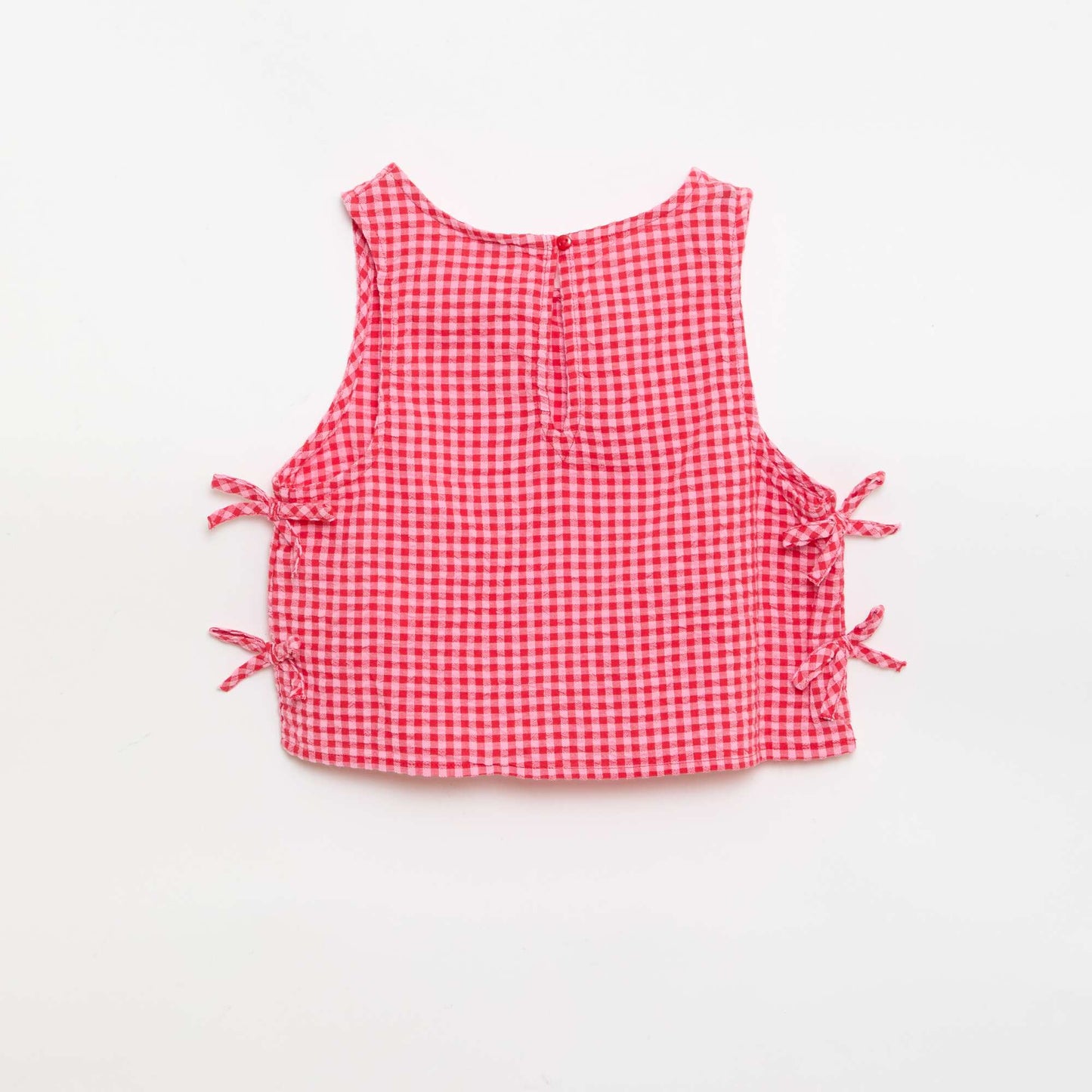 Blouse sans manches vichy ROSE