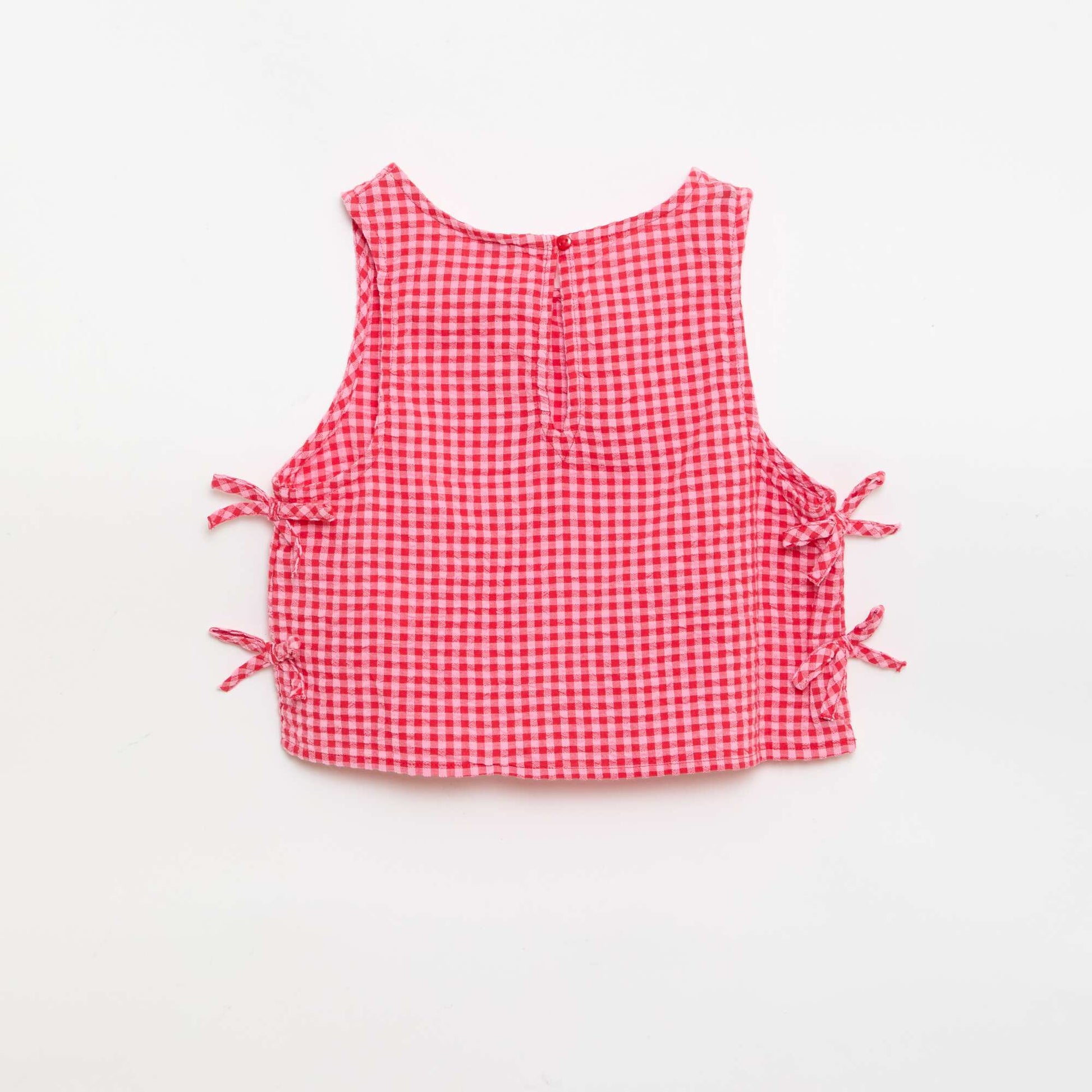 Blouse sans manches vichy ROSE