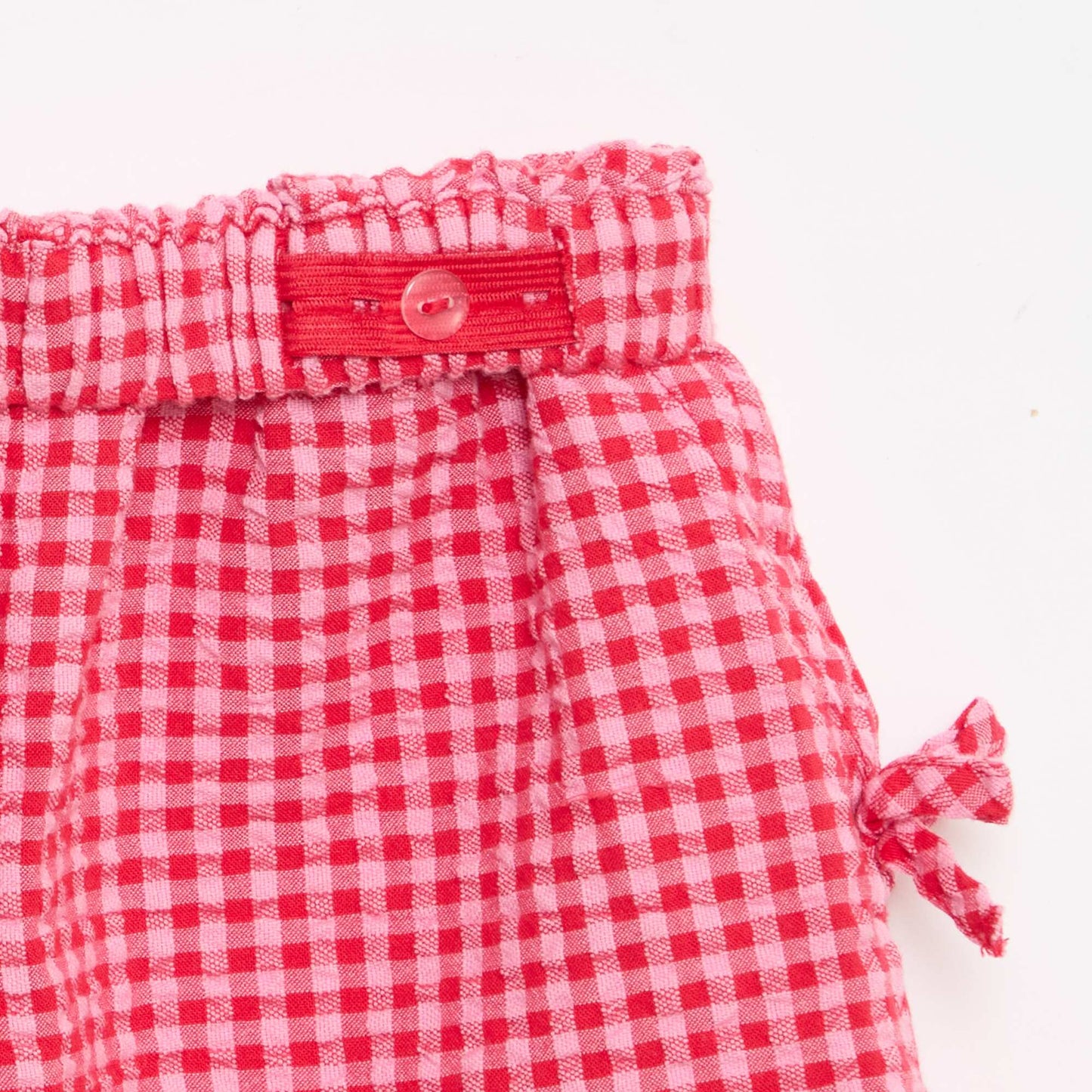 Short à carreaux avec nœuds fantaisies ROSE