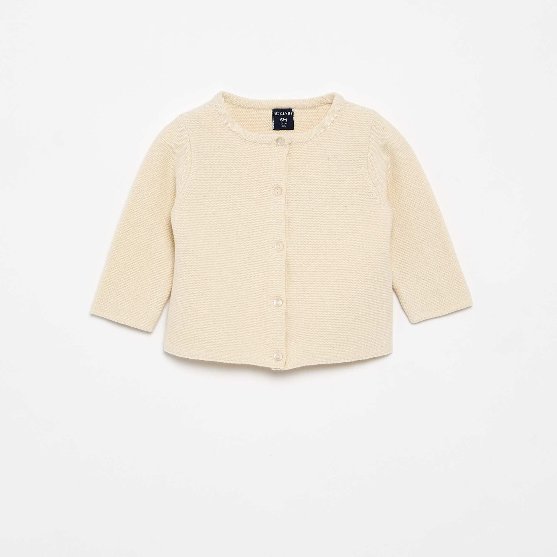 Gilet en maille fine jauge uni BLANC
