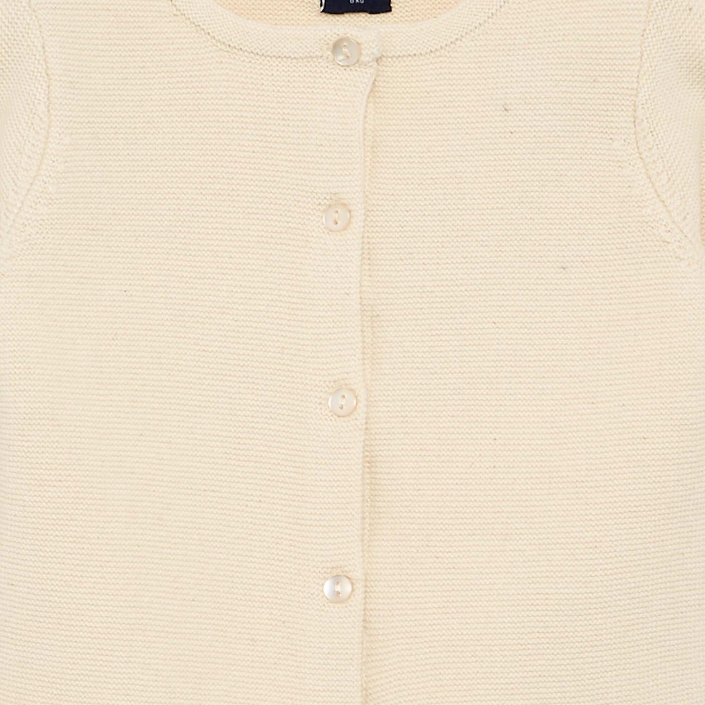 Gilet en maille fine jauge uni BLANC