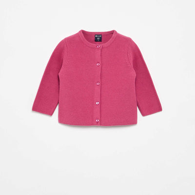 Gilet en maille fine jauge uni VIOLET