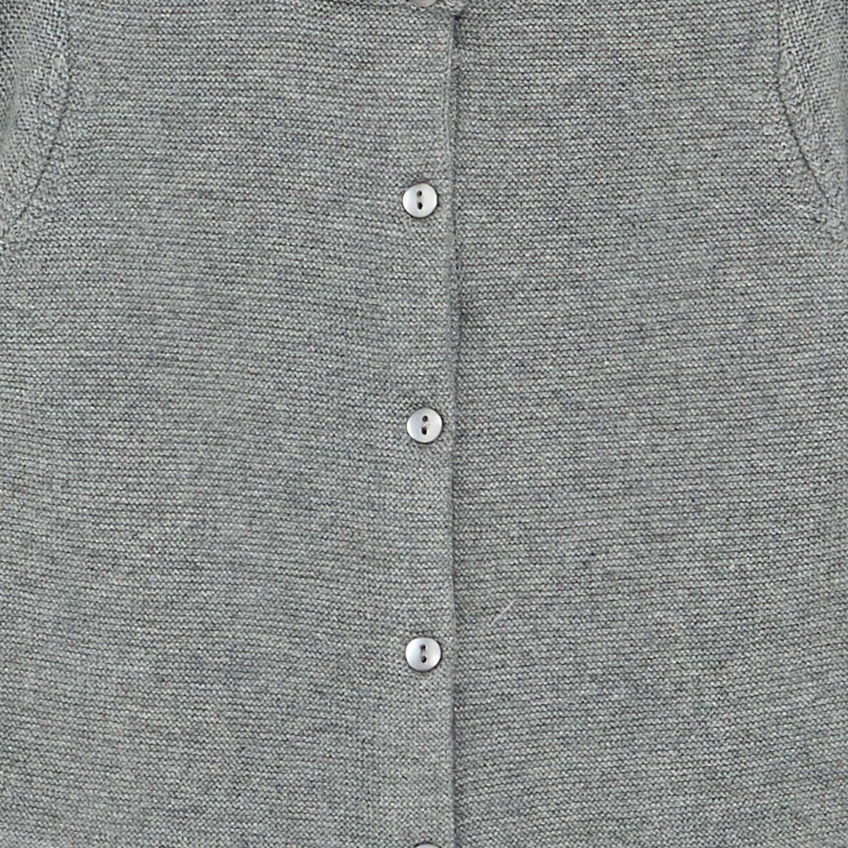 Gilet en maille fine jauge uni GRIS