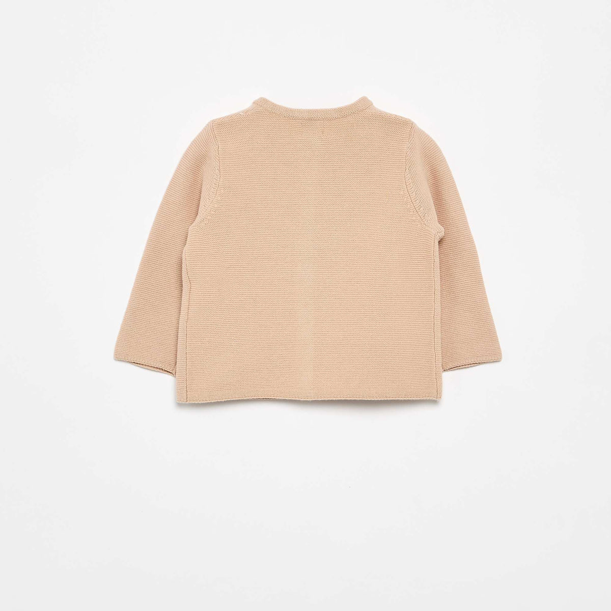 Gilet en maille fine jauge uni BEIGE
