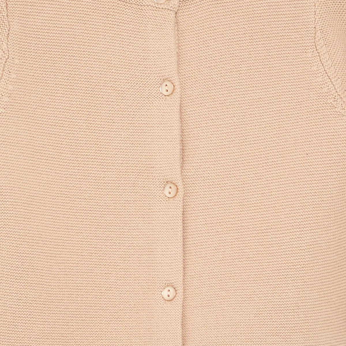 Gilet en maille fine jauge uni BEIGE