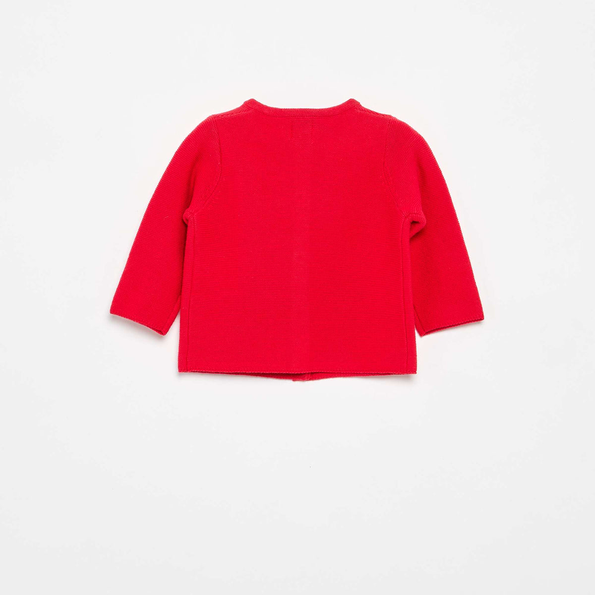 Gilet en maille fine jauge uni ROUGE