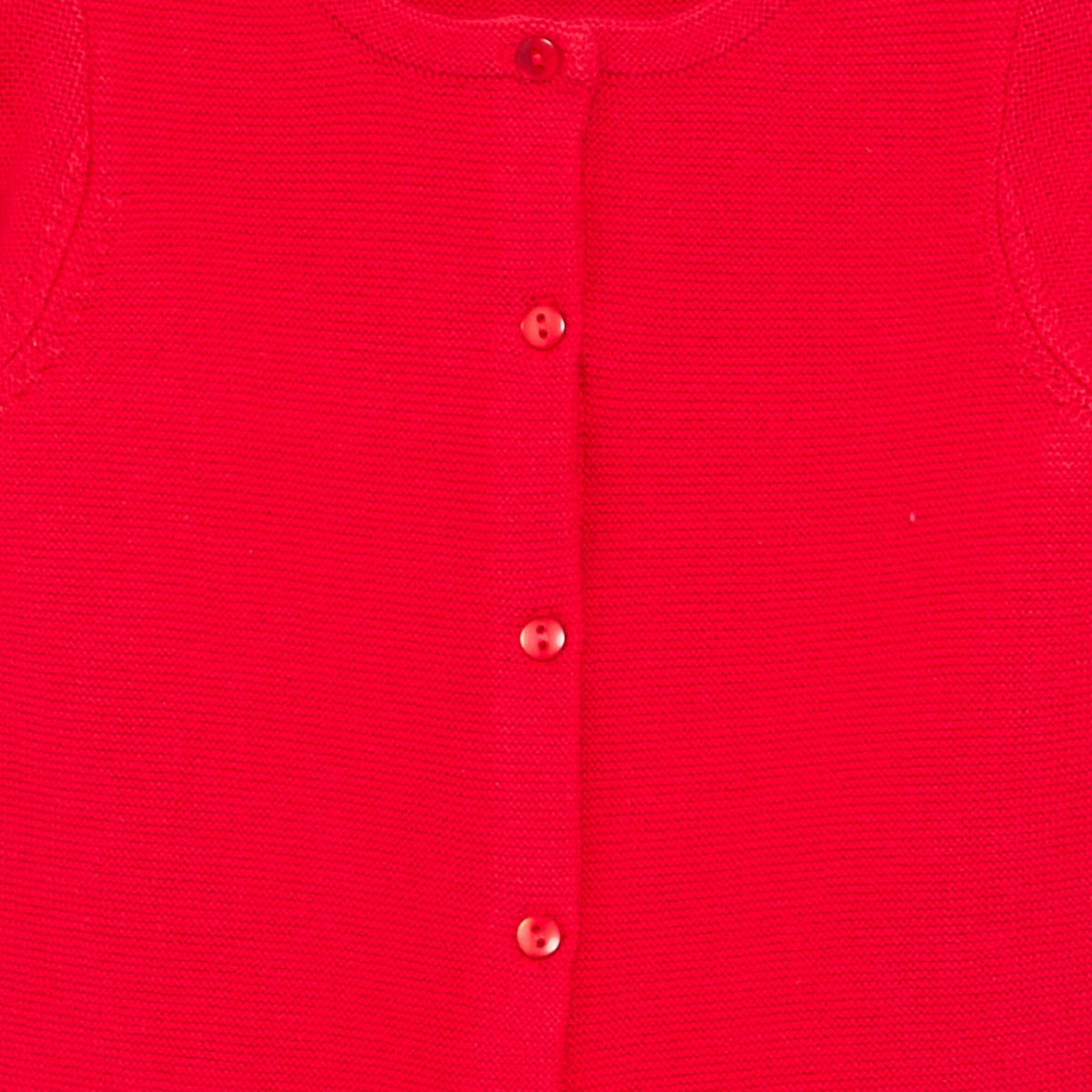 Gilet en maille fine jauge uni ROUGE