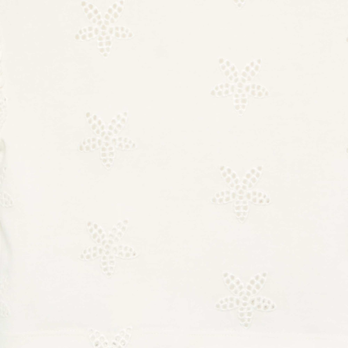 T-shirt crop avec broderie anglaise BLANC