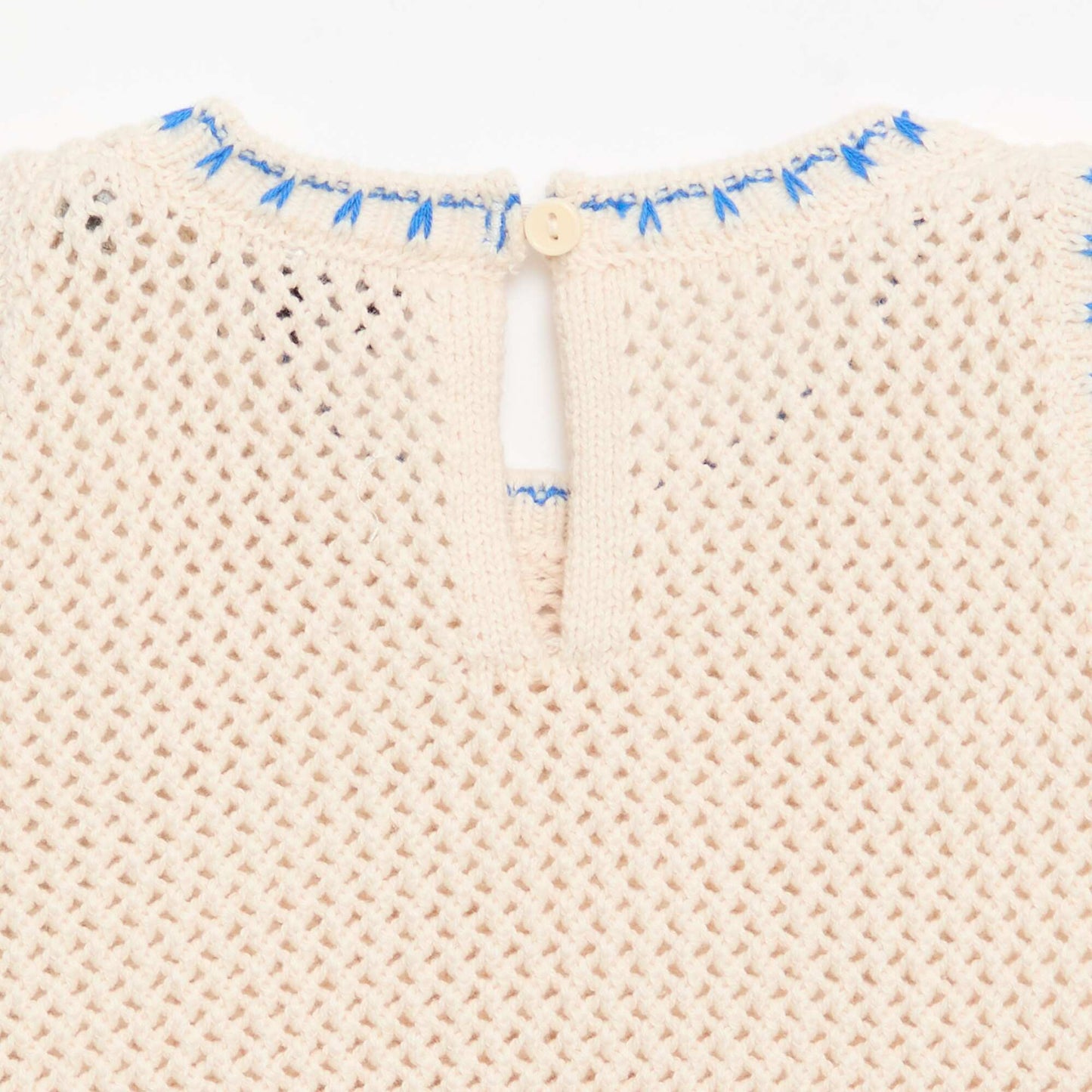 Top en crochet sans manches BEIGE