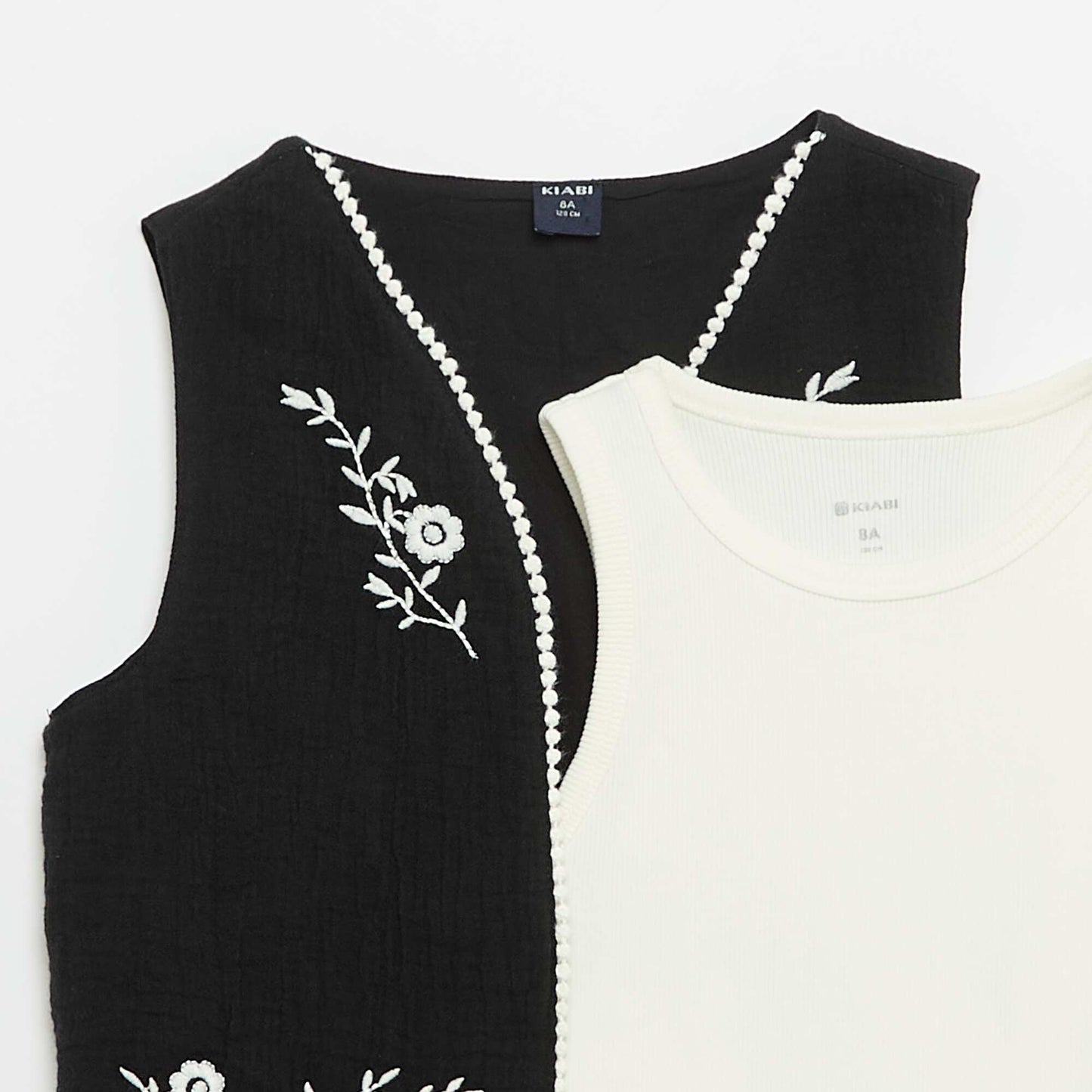 Ensemble débardeur + gilet sans manches NOIR