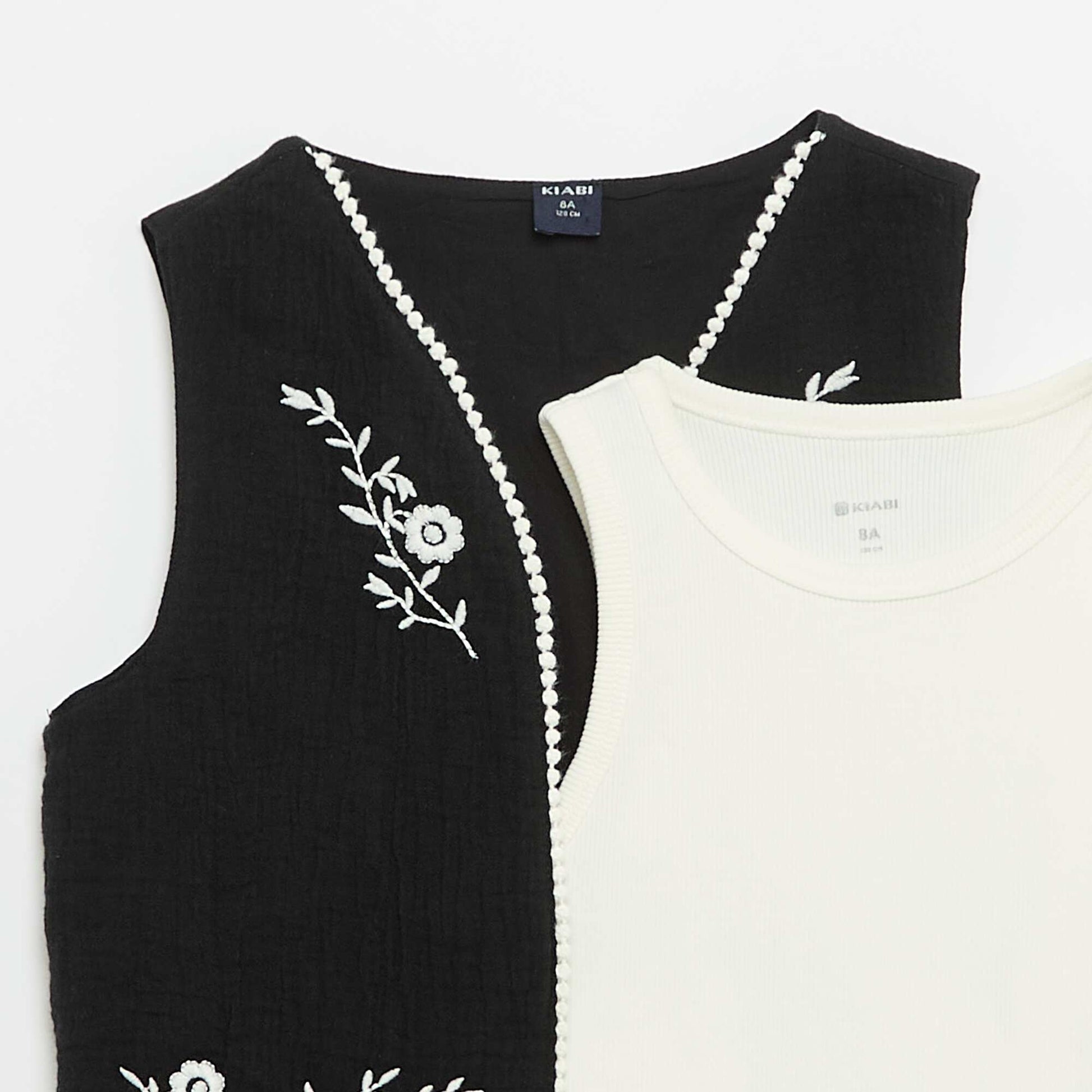 Ensemble débardeur + gilet sans manches NOIR