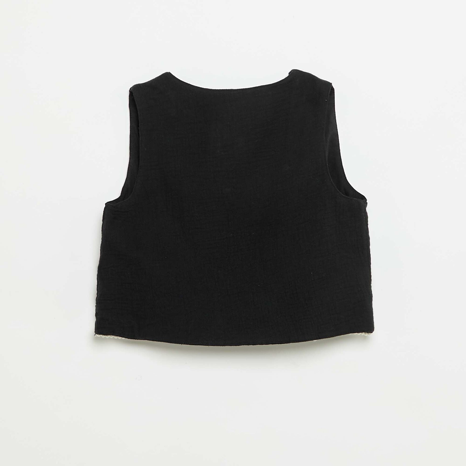 Ensemble débardeur + gilet sans manches NOIR
