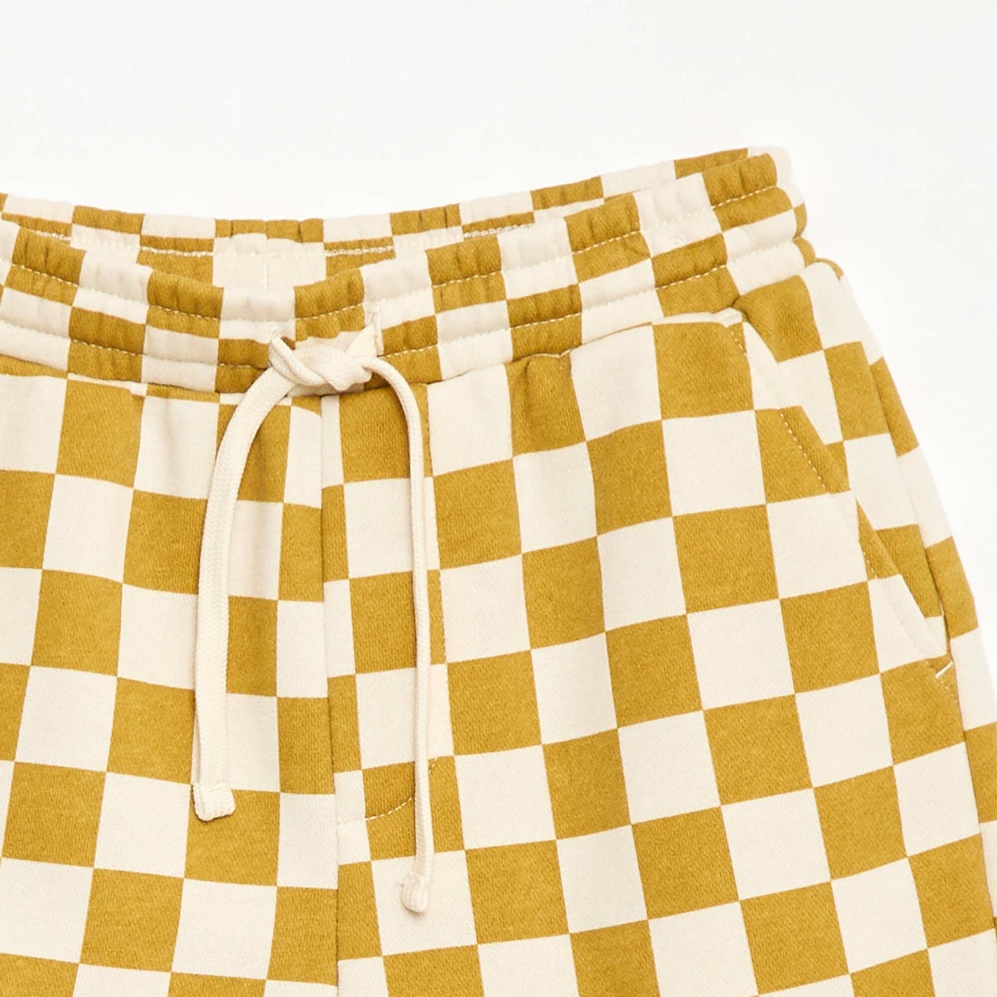 Bermuda en French Terry à motif BEIGE