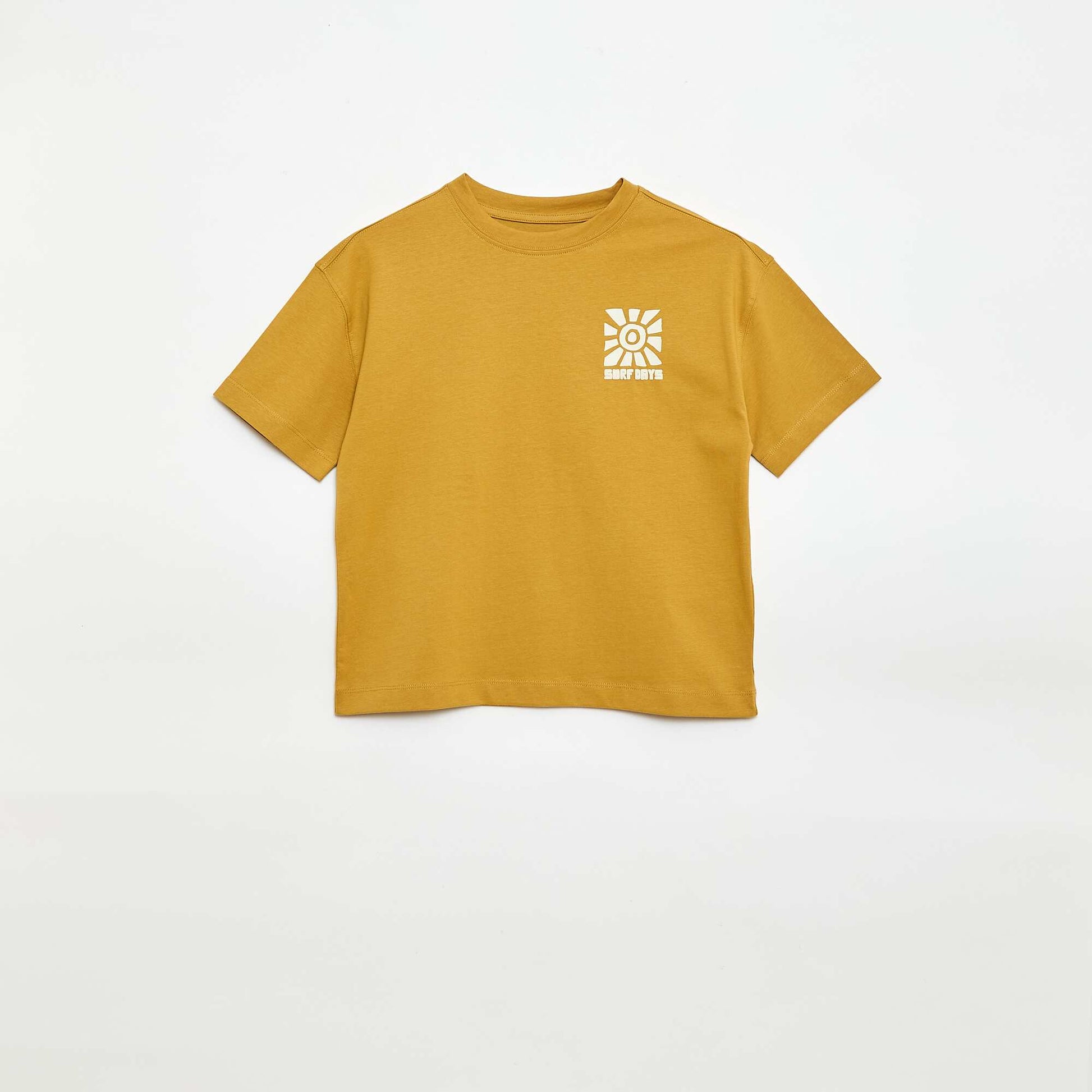 T-shirt imprimé à manches courtes JAUNE