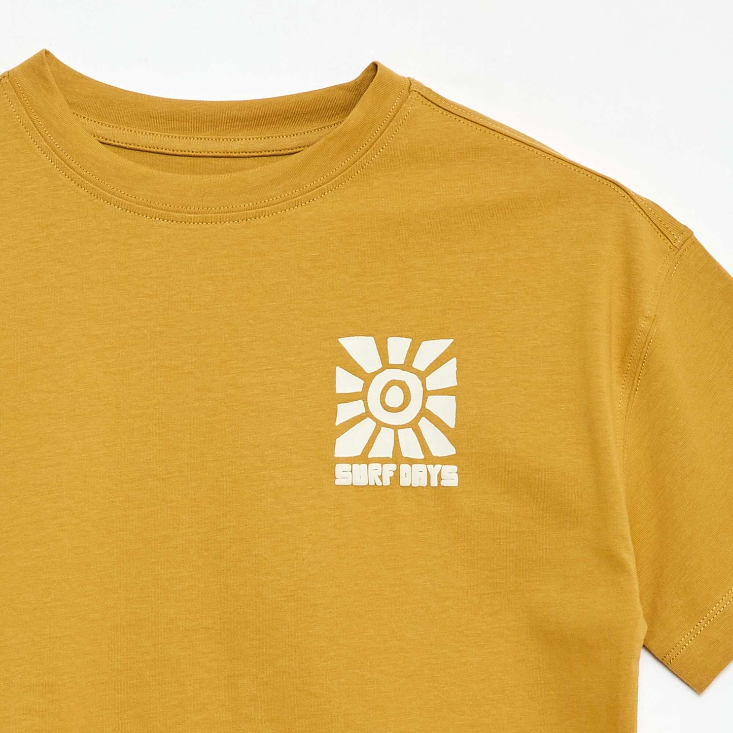 T-shirt imprimé à manches courtes JAUNE