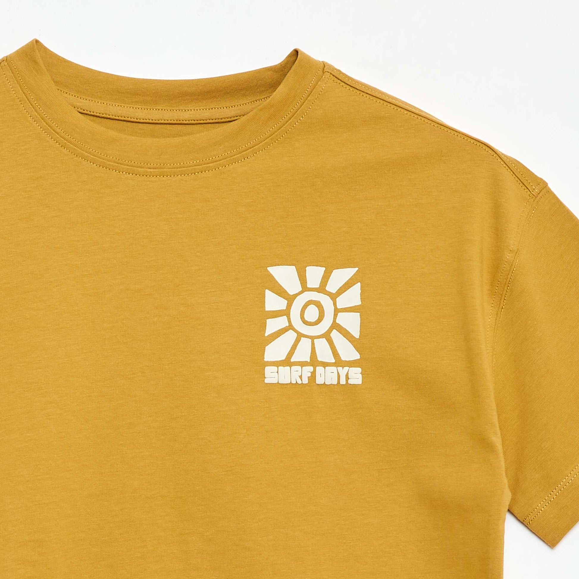T-shirt imprimé à manches courtes JAUNE