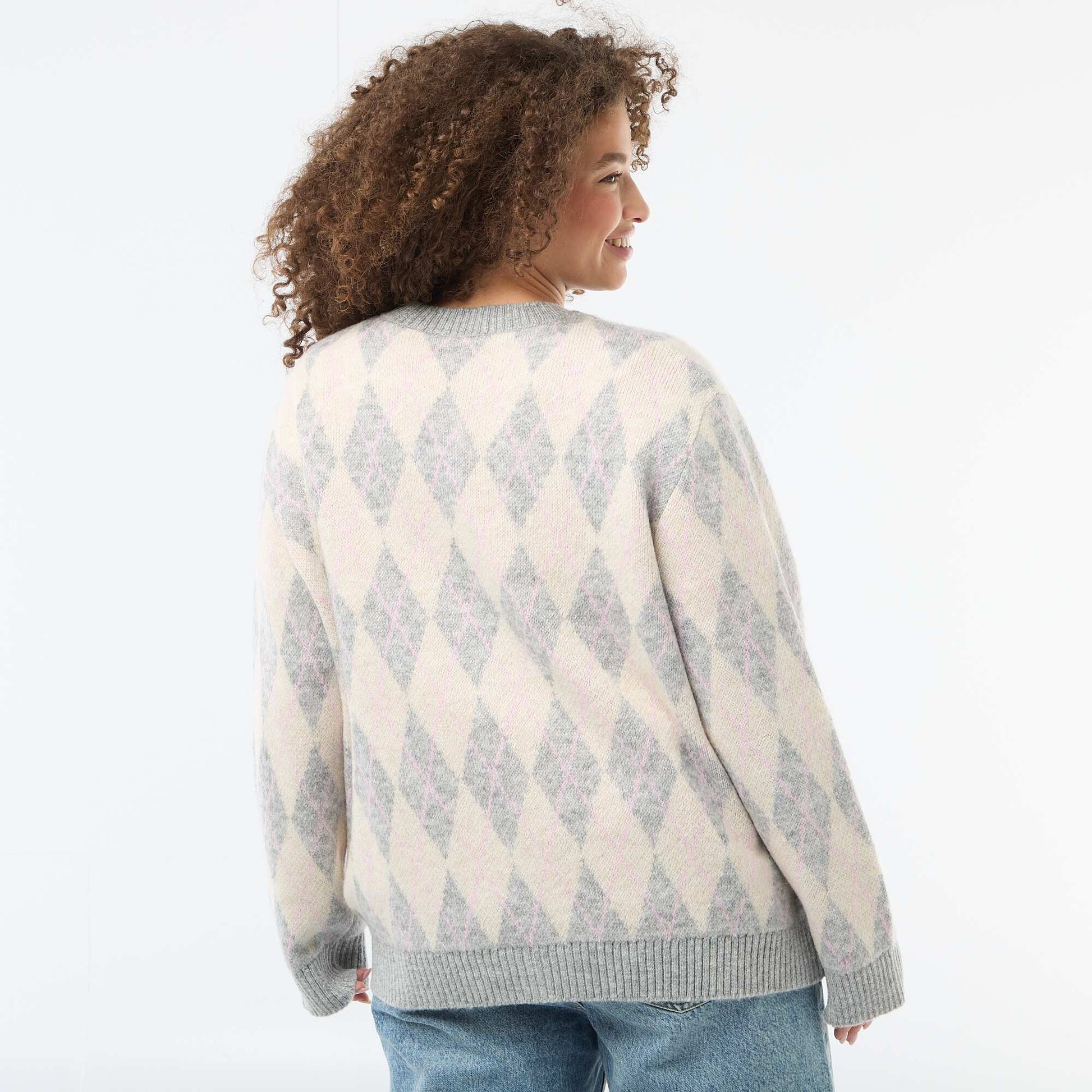 Gilet en maille grosse jauge BLANC