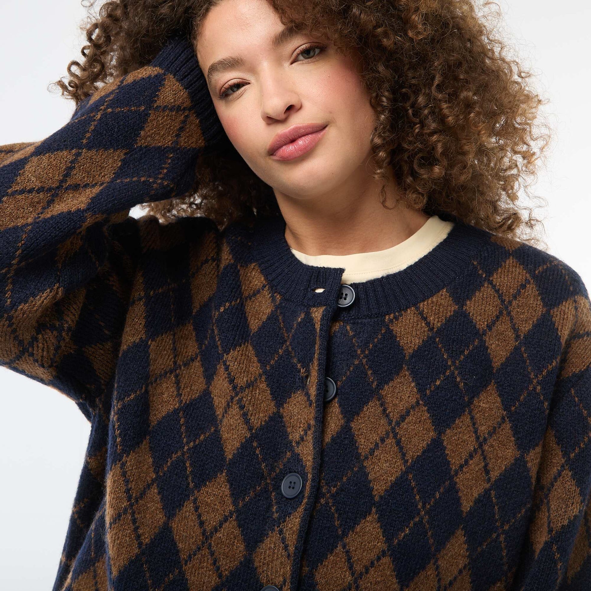 Gilet en maille grosse jauge BLEU