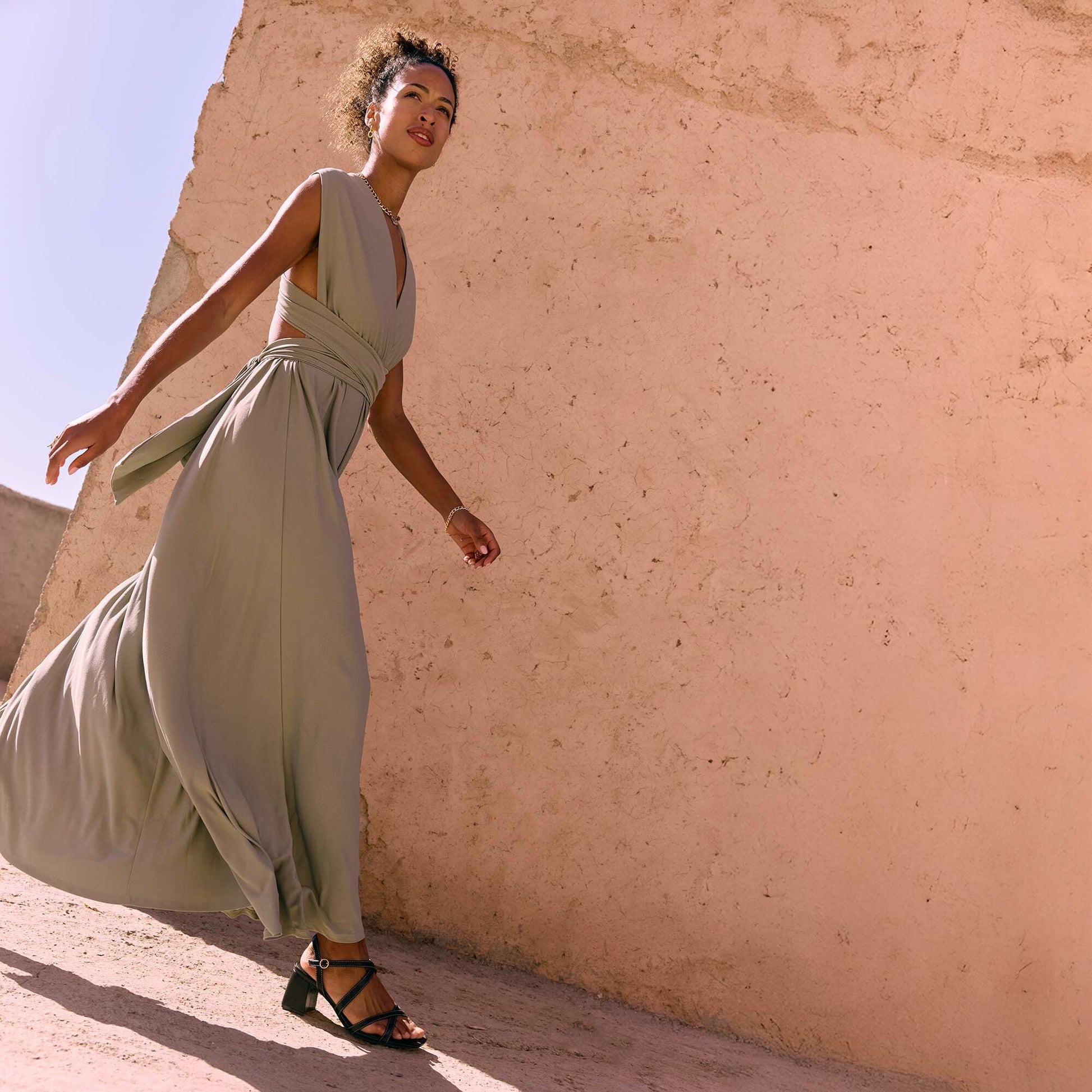 Robe longue multipositions VERT