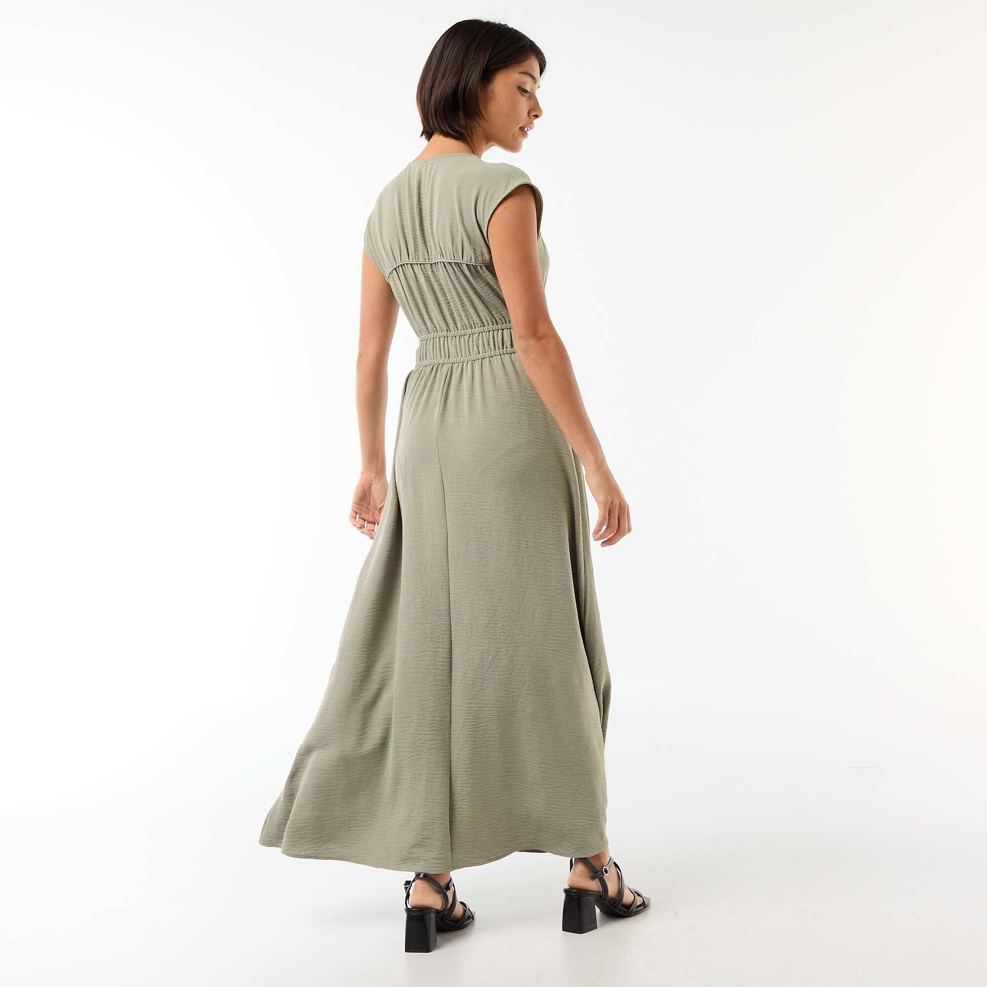Robe longue sans manches avec nœud VERT
