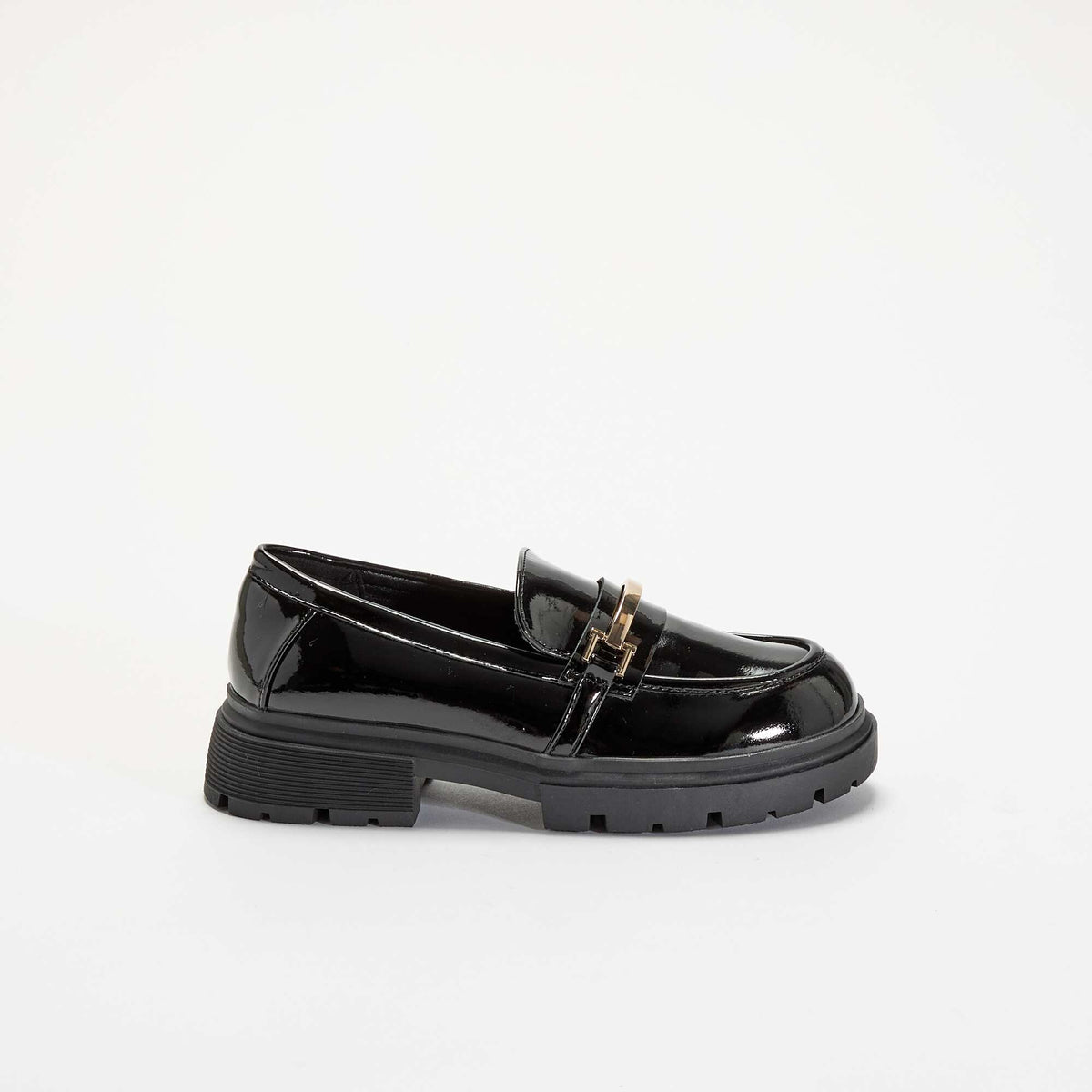 Mocassins vernies avec semelles crantées NOIR