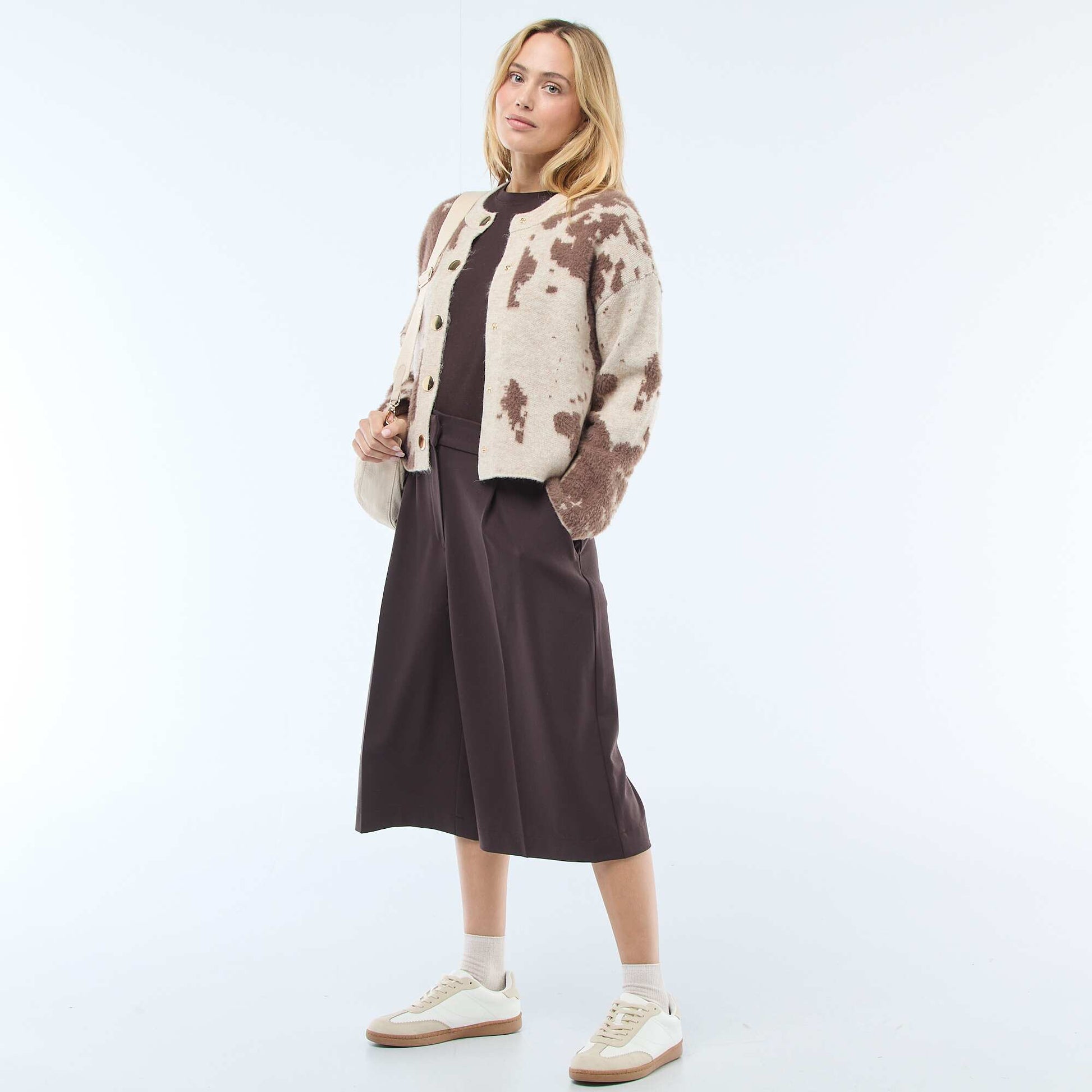 Gilet imprimé vache MARRON