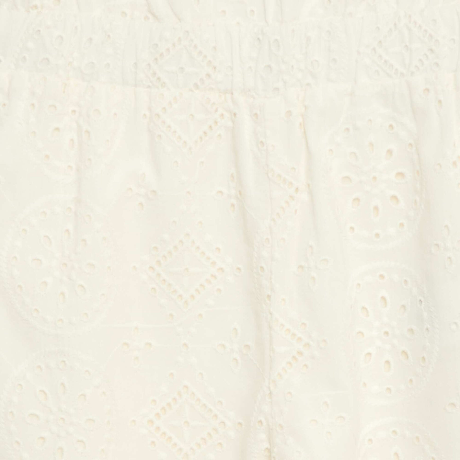 Combinaison large en broderie anglaise volantée coton BLANC