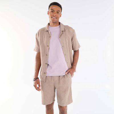 Bermuda en molleton léger BEIGE
