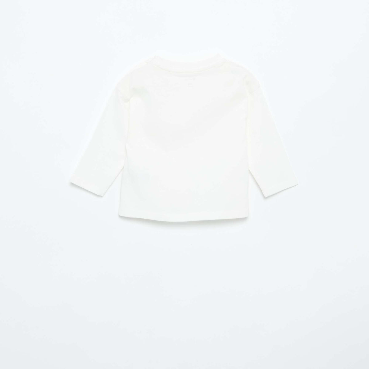 T-shirt manches longues uni BLANC