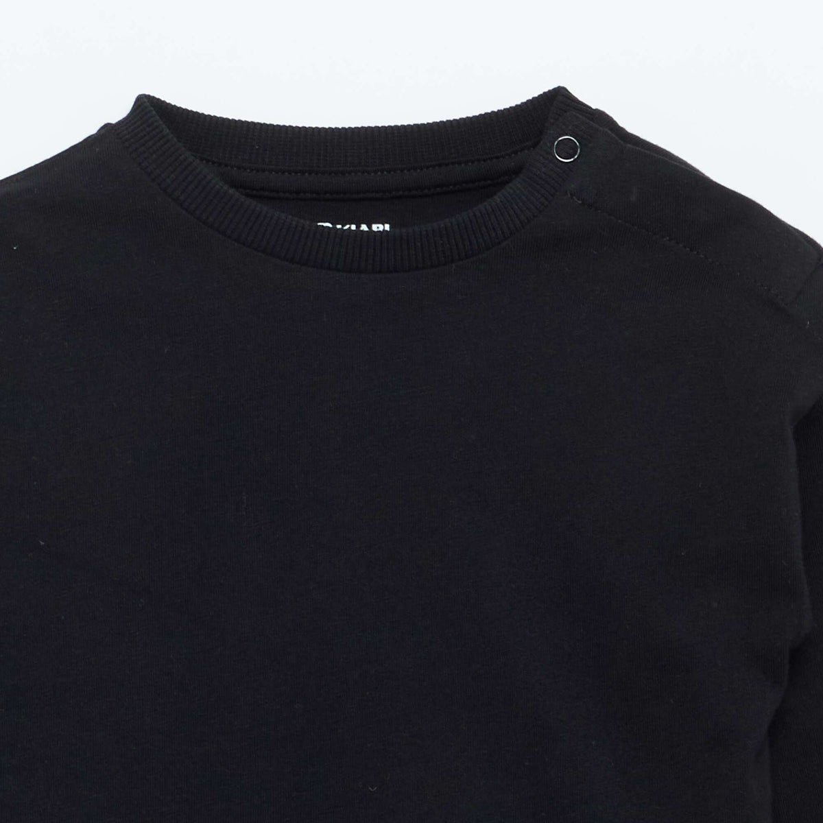 T-shirt manches longues uni NOIR