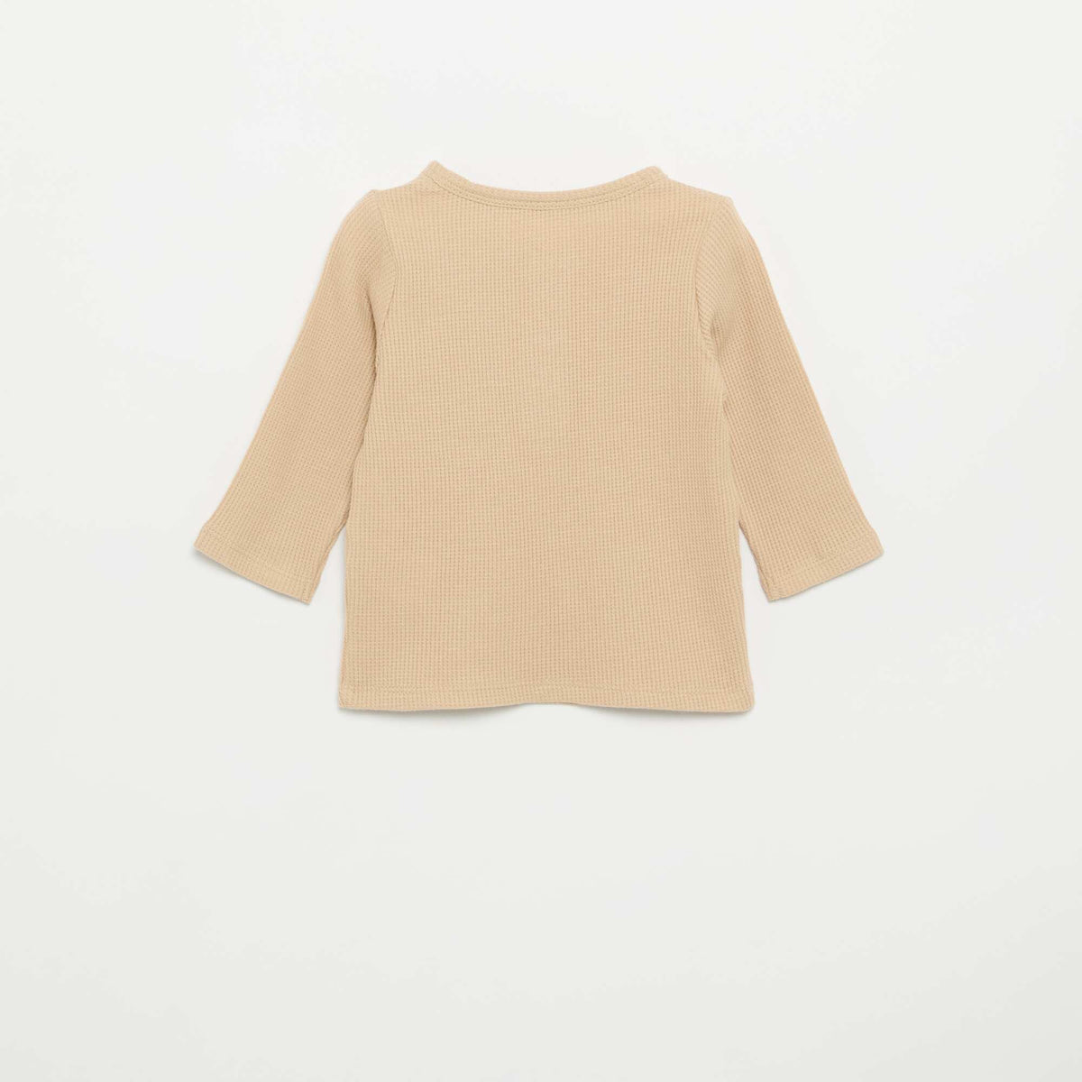 T-shirt col tunisien BEIGE