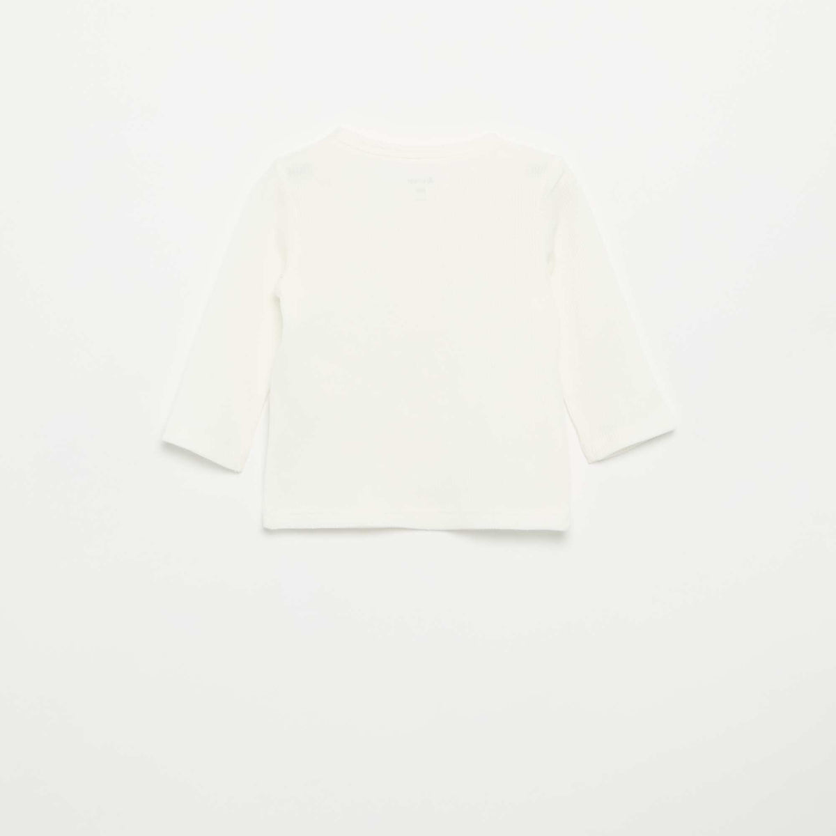 T-shirt col tunisien BLANC