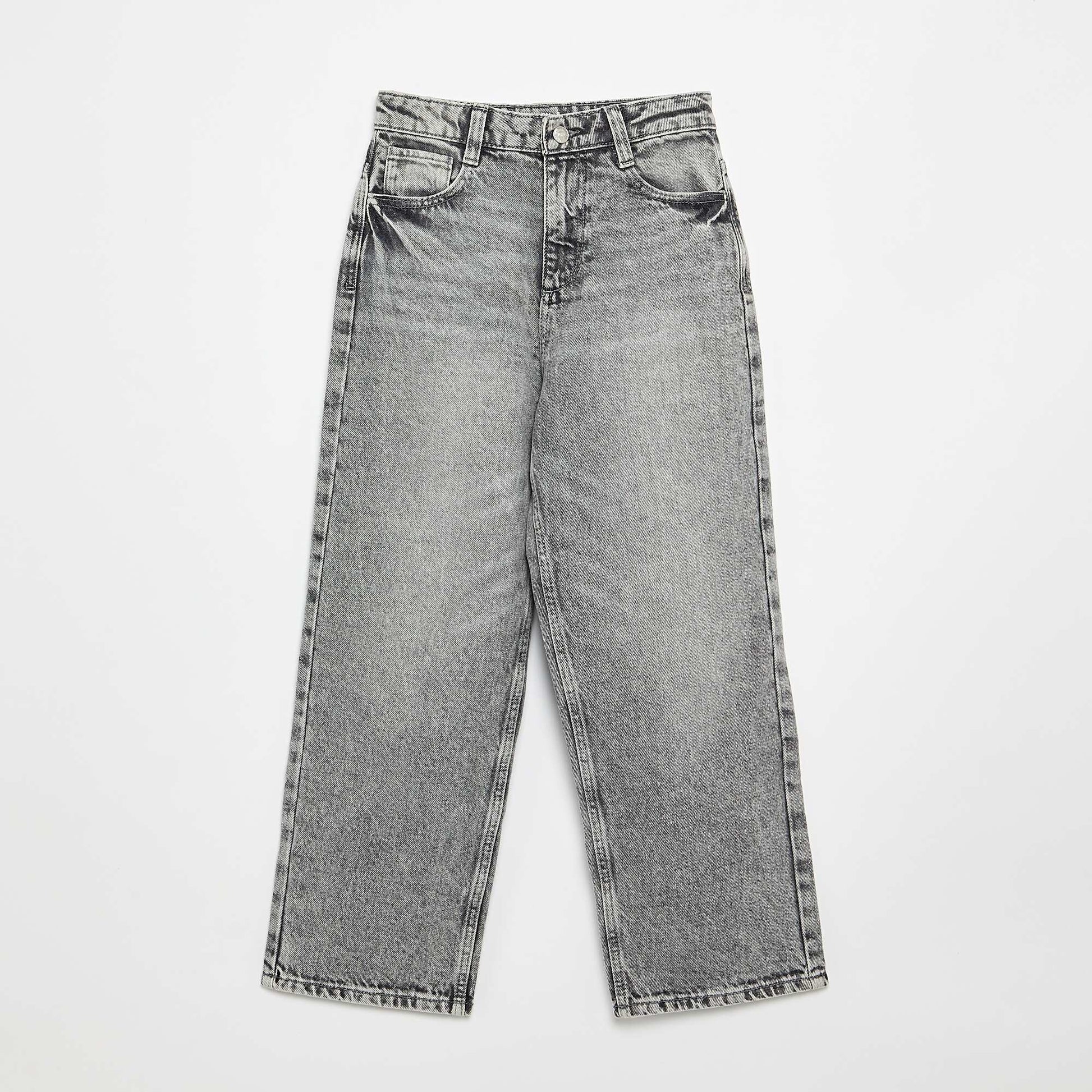Pantalon denim coupe baggy GRIS