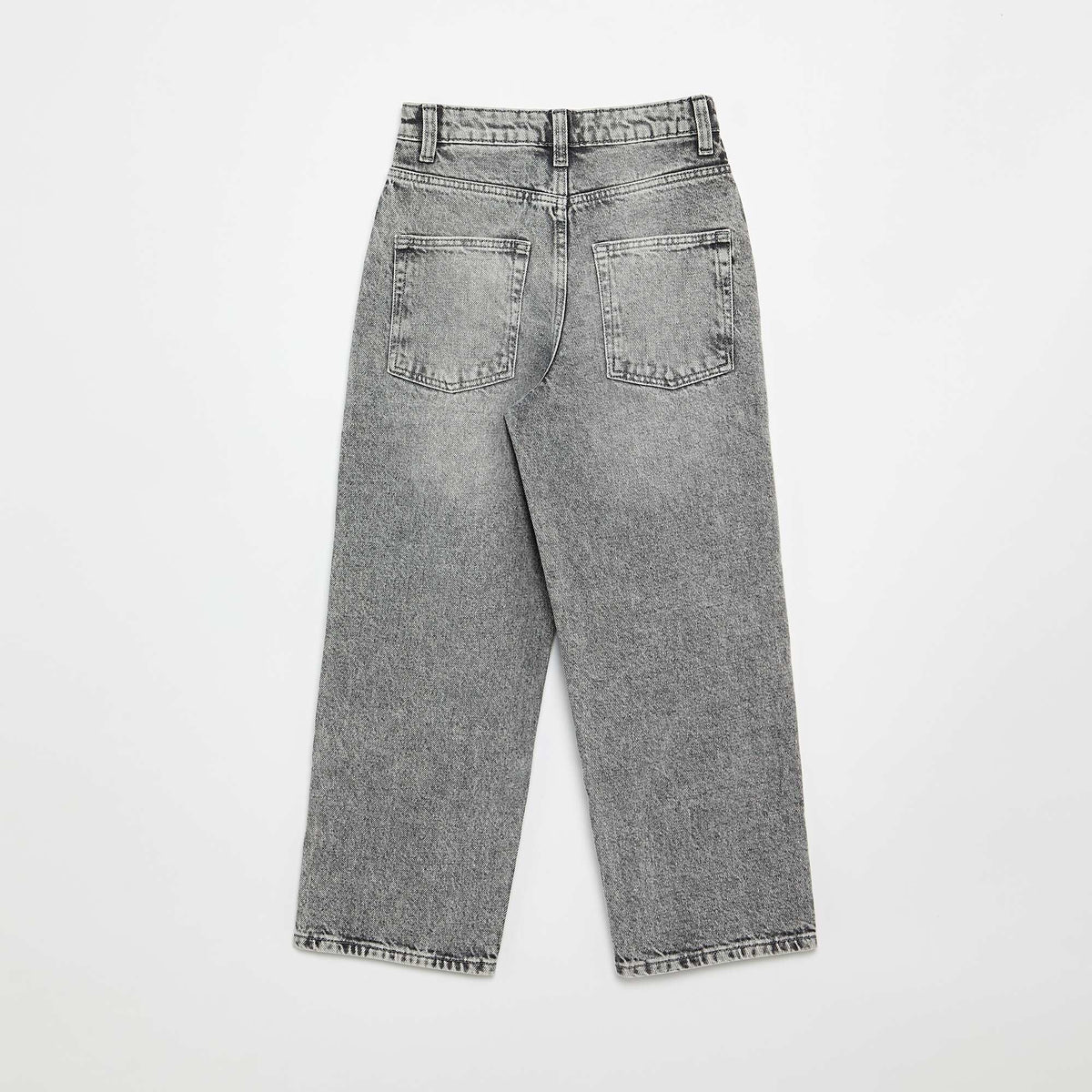 Pantalon denim coupe baggy GRIS