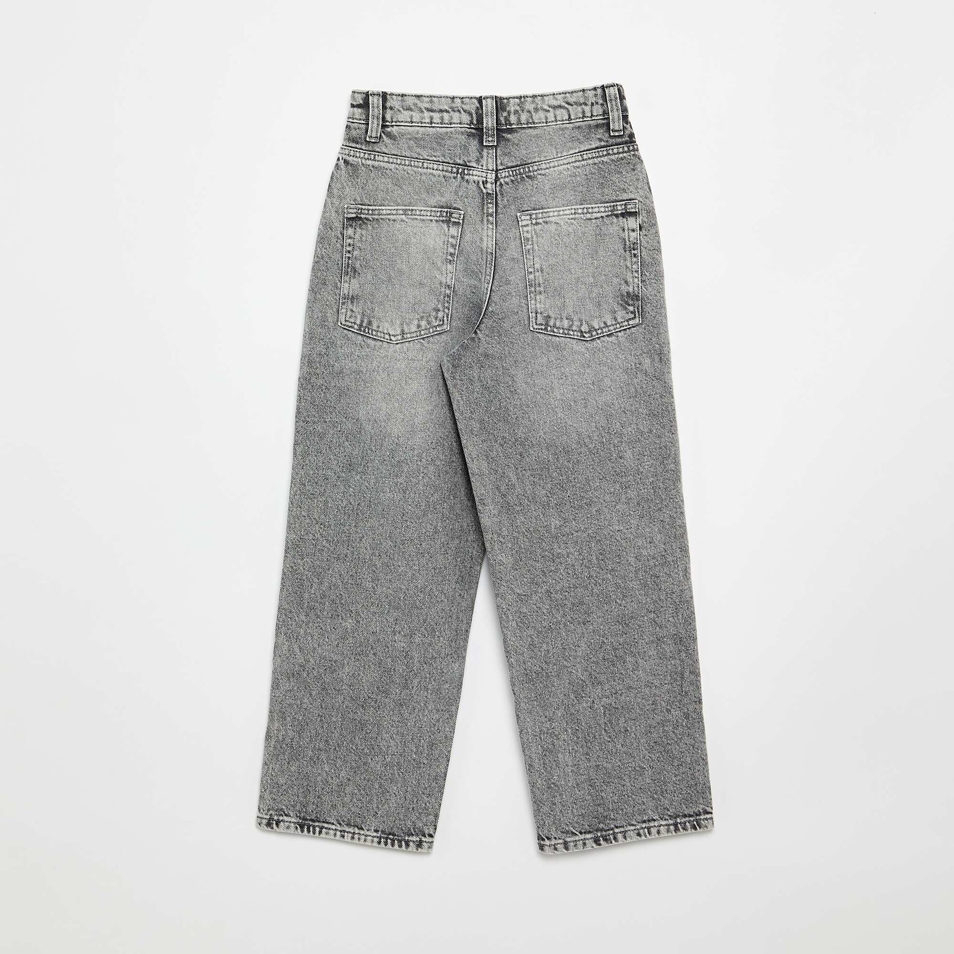 Pantalon denim coupe baggy GRIS