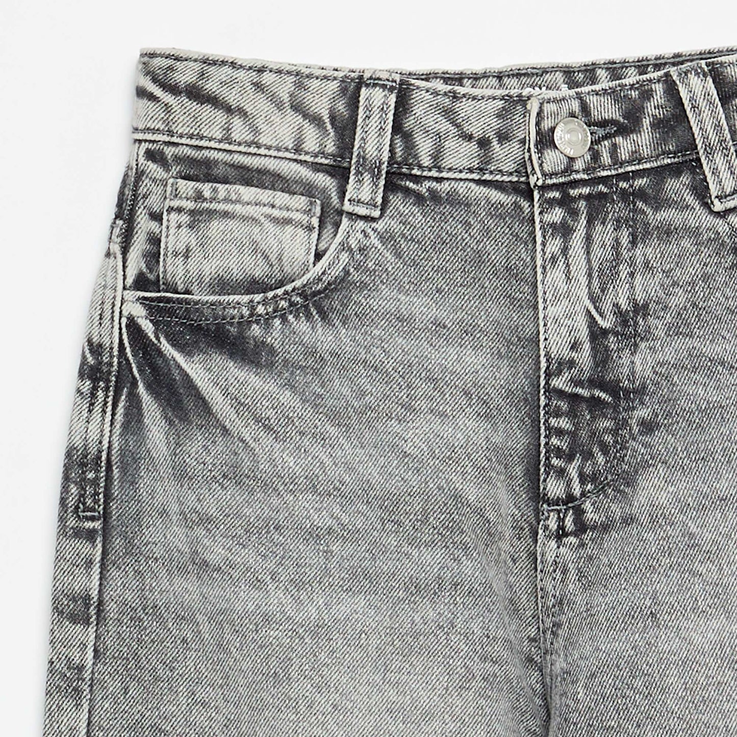 Pantalon denim coupe baggy GRIS