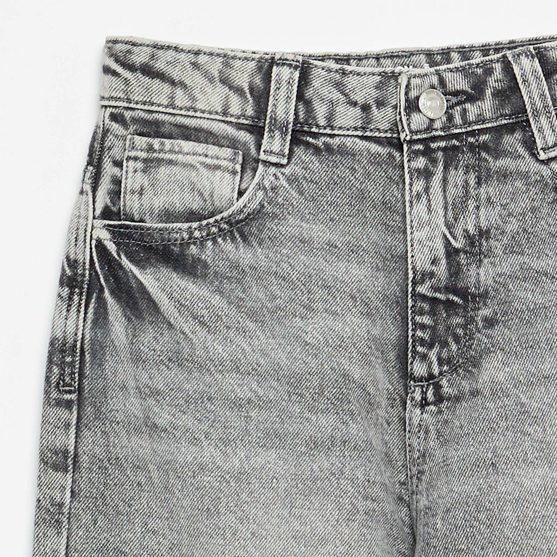 Pantalon denim coupe baggy GRIS