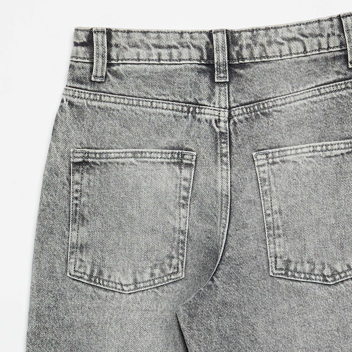 Pantalon denim coupe baggy GRIS
