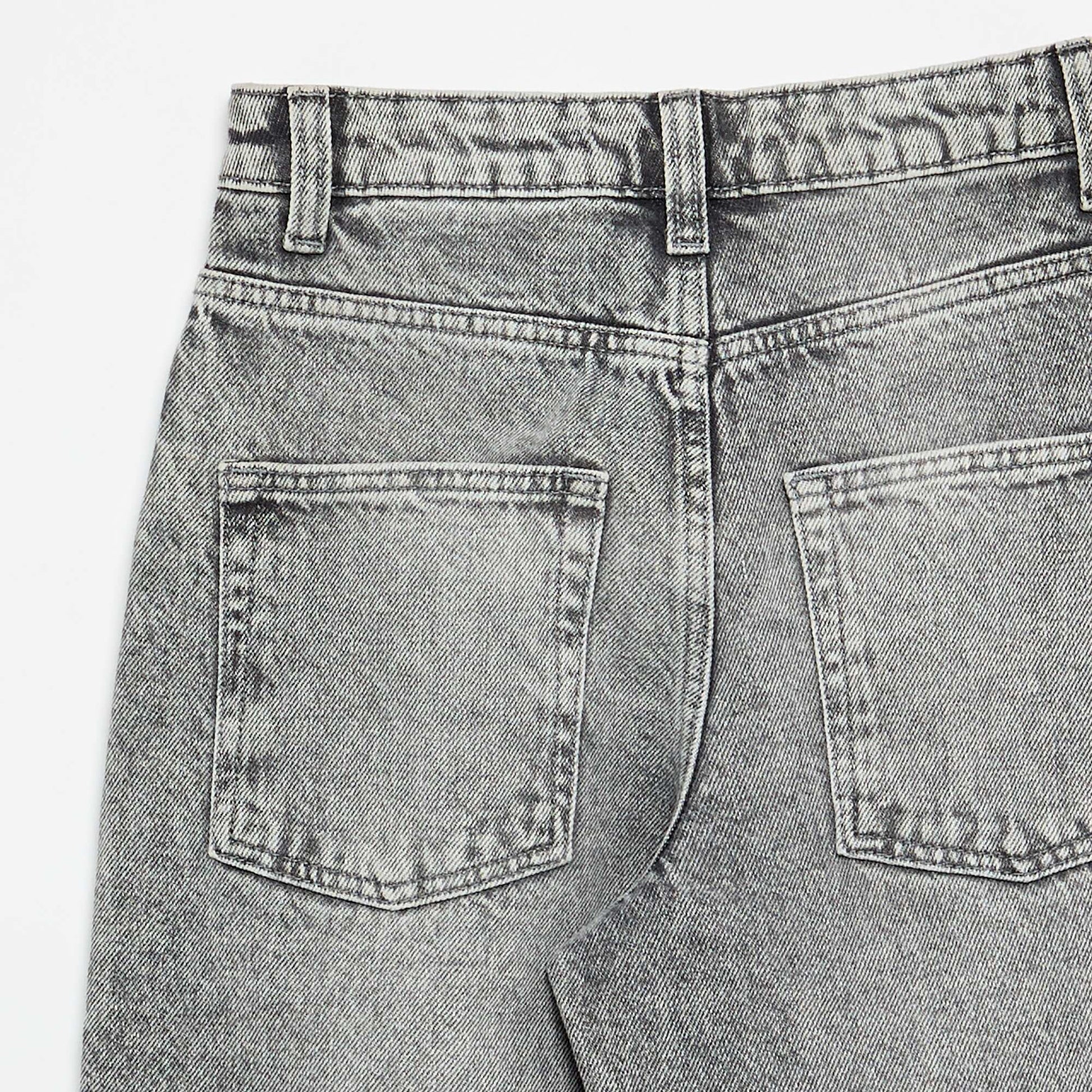 Pantalon denim coupe baggy GRIS