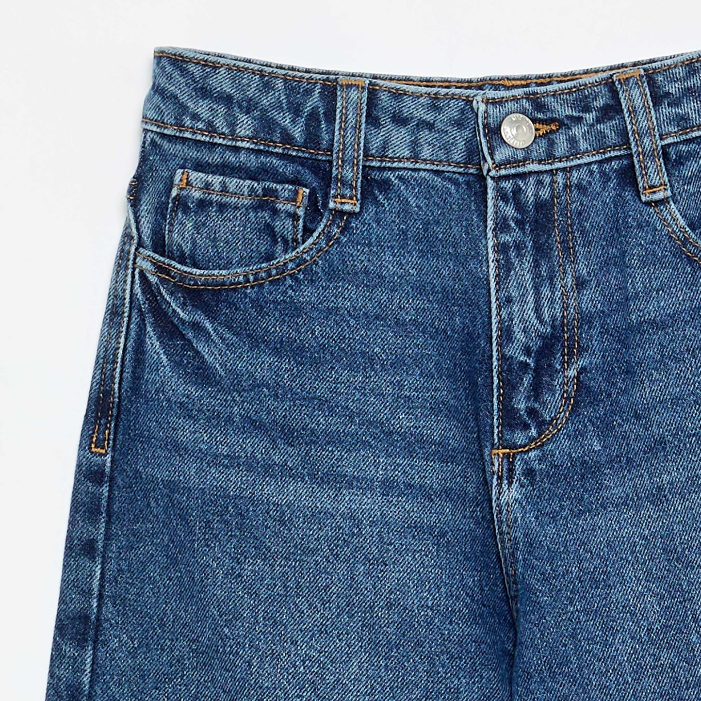 Pantalon denim coupe baggy BLEU