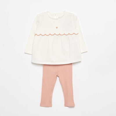 Ensemble T-shirt + legging ROSE
